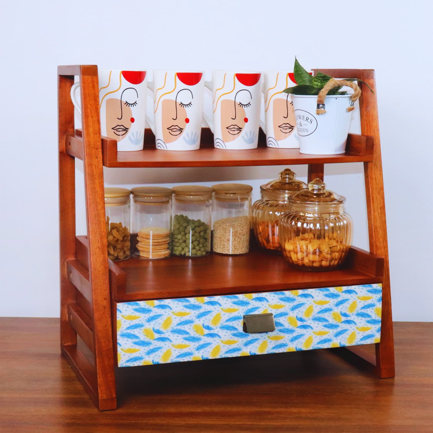The Best Wooden Kitchen organizer online in India Whispering Feathers Edition