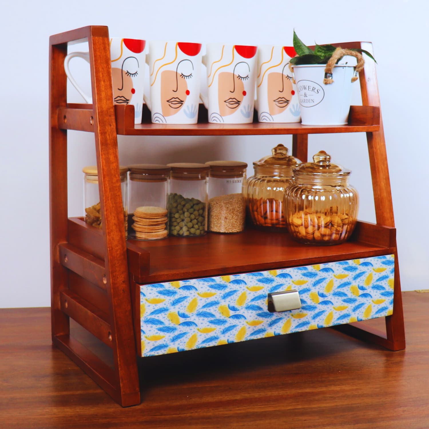 The Best Wooden Kitchen organizer online in India Whispering Feathers Edition