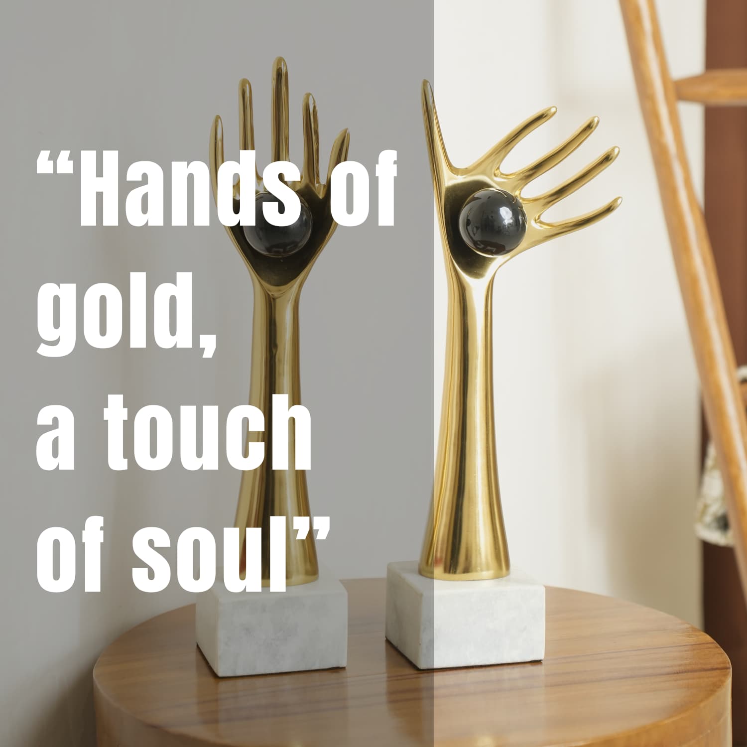 Buy Best Golden Hands Table Showpiece online in india