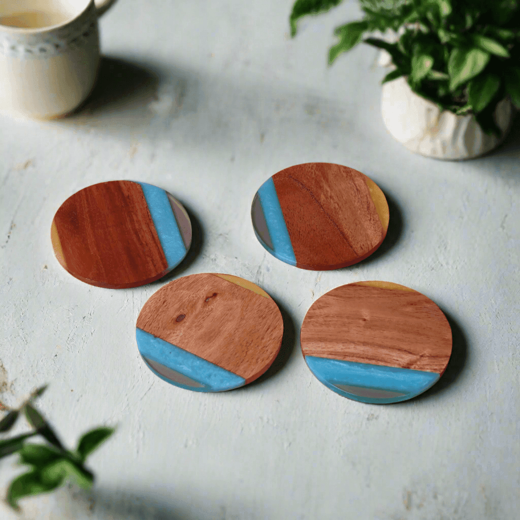 Handmade Tea Coasters  (The Brown Ocean)