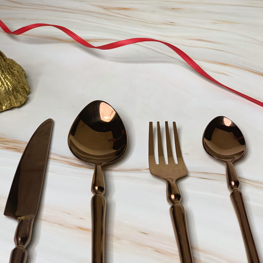 The Rose Gold PVD coating cutlery set - LOOSEBUCKET